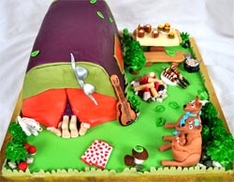 homemade sexy camping cake